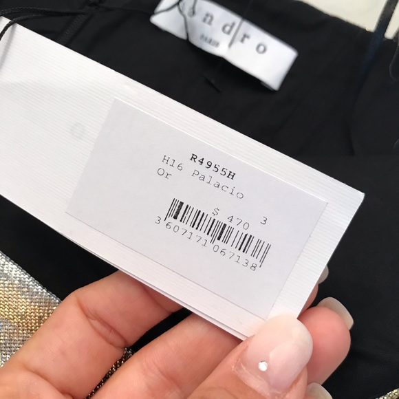 SANDRO Off-The-Shoulder Brocade Dress - Picture 7 of 8